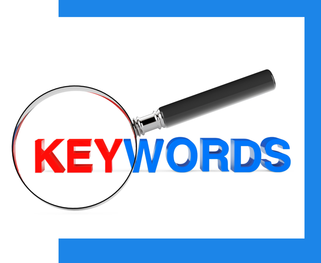 the right keywords are the key to success, frame